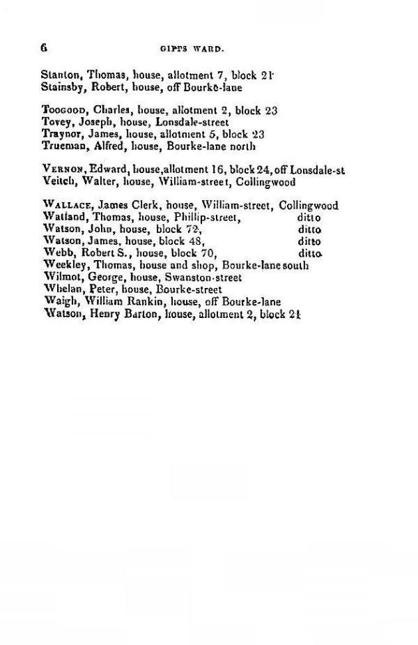 [1842 Electoral Roll of Melbourne]